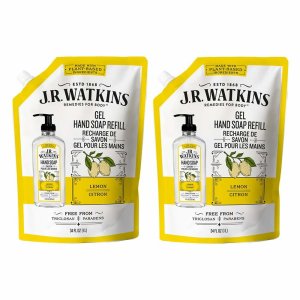 제이알와킨스 액상 손 세정제 리필 팩 1L 레몬 2팩 JR Watkins