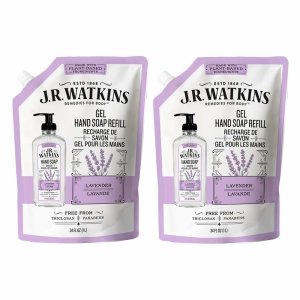 제이알와킨스 액상 손 세정제 리필 팩 1L 라벤더 2팩 JR Watkins