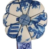 Toile De Jouy Blue - Sajou Fabric Pin Cushion