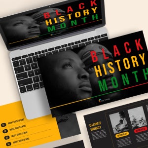 Black History Month 흑인 역사의 달 파워포인트 PPT 템플릿 (흑인, 역사, 사회운동, 인종차별, 인권 )