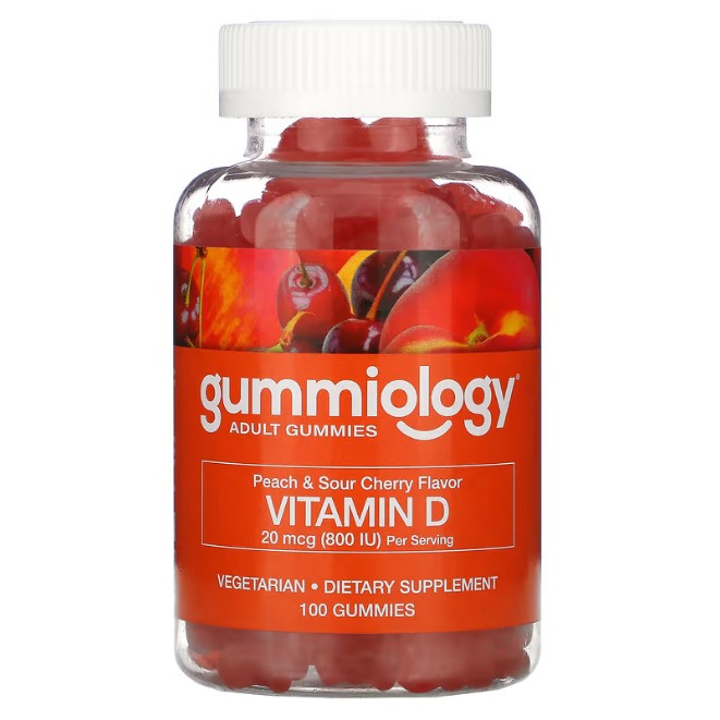 <b>Gummiology</b> <b>구미올로지</b> 젤리<b>비타민</b> D3 함유, 100정 비건 구미 젤리