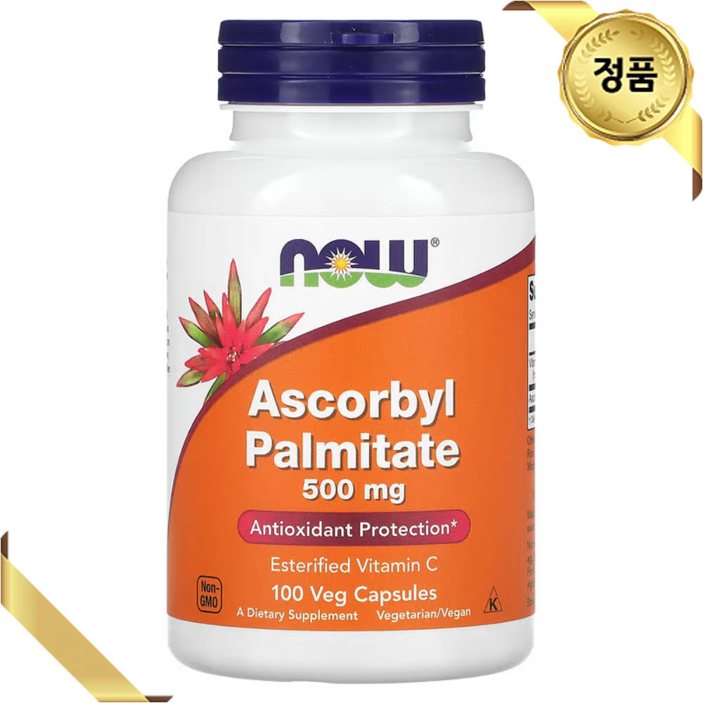 나우푸드 비타민C <b>아스코빌팔미테이트 500mg</b> 100 캡슐 비타민씨 아스코르브산