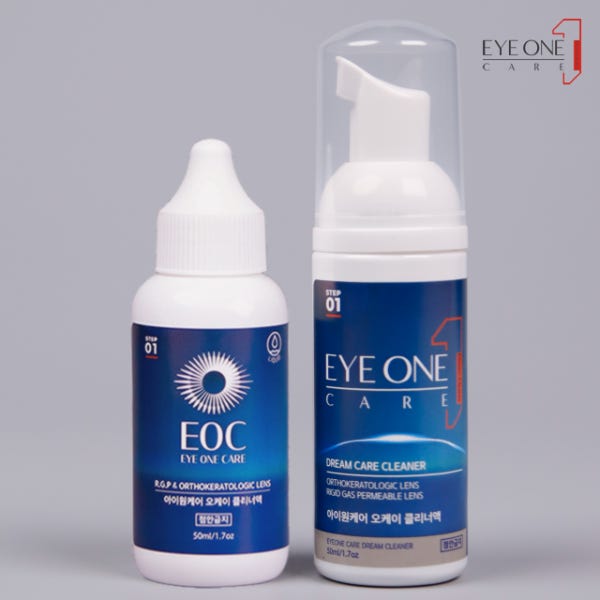 아이원케어 드림렌즈 세척액 오케이 클리너 50ml 거품형 하드렌즈 단백질제거