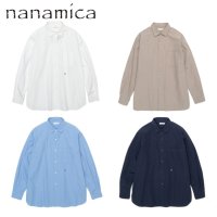 nanamica 와이드 셔츠 캐쥬얼 레귤러 컬러 씨티보이 나나미카