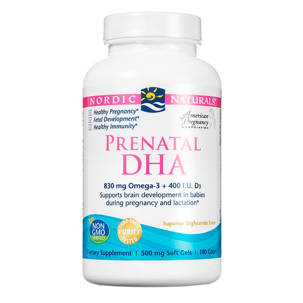 노르딕내추럴스<b>프리네이탈 DHA</b> 830mg 오메가3 400IU D3 <b>500mg</b> 180정