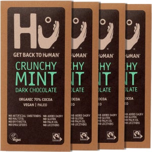 [영국발송] 4팩 Hu 초콜릿 크런치 민트 비건 다크 초콜릿 민초 민트초콜릿 Hu Chocolate Crunchy Mint Vegan Dark Chocolate Bar
