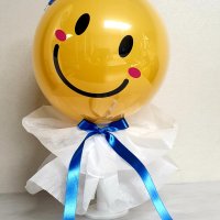 보보풍선PVC 스마일풍선 대(30cm)블루 (LED포함 문구제작)