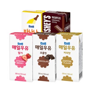 매일 멸균우유 초콜릿/딸기/커피/바나나/허쉬 190ml/200ml 48팩