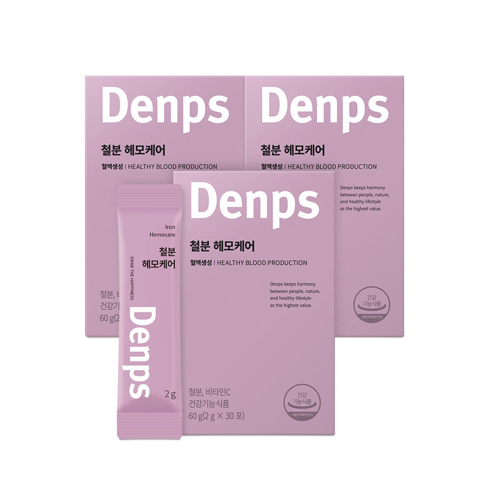 덴프스 철분 헤모케어 30포, 3개