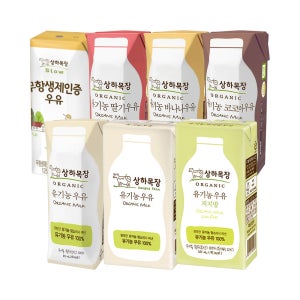 상하목장 유기농 7종 오리지널/저지방/무항생제/딸기/바나나/코코아 125ml/200ml 48팩