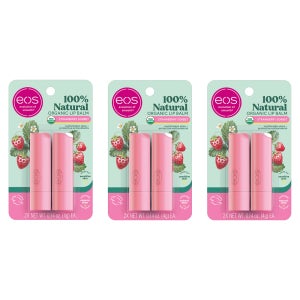 eos 100% 네츄럴 립밤 스트로베리 소벳 4g 2개입 3팩