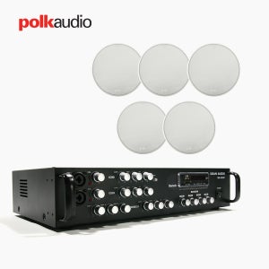 V6S 실링스피커 5개+SR-450D 4채널 앰프 POLK AUDIO 매장 카페 상업용 음향패키지