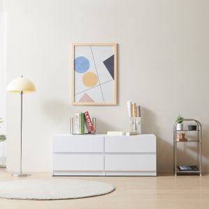 퍼니코 미로 1200 2단 서랍장 화이트