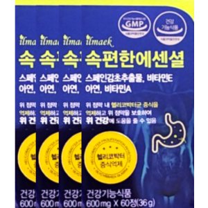 일맥 속편한 에센셜 600mg x 60정 x 4박스 4개월분