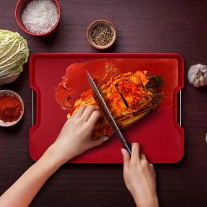 [조셉조셉] 홍진경 도마 컷앤카브 플러스 양면도마(대) 레드