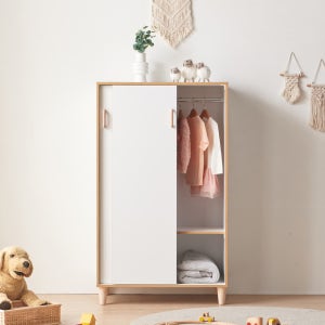 에리카 원룸 장롱 작은 미닫이 슬라이드 미니 싱글 옷장 800