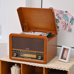 휴라이즈 HR-TS200 턴테이블 LP 플레이어 블루투스 오디오 CD플레이어