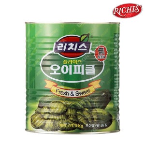동서 리치스 슬라이스 오이피클 3kg 피자 피클 통조림