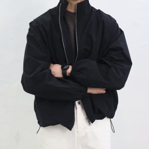 남자 봄 간절기 오버핏 집업 스트링 바람막이 투웨이 야상점퍼 데이트룩 빅사이즈 코디
