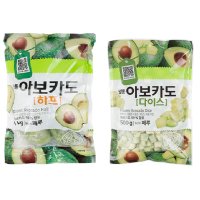 냉동 아보카도 500g 1kg 다이스 슬라이스 하프컷 샐러드 샌드위치 타코 덮밥 디저트