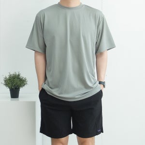 1+1 기능성 반팔 러닝 남자 무지 쿨론 헬스 냉감 쿨링 운동 티셔츠