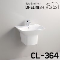 [욕실상회] 대림바스 CL-364 평면붙임 세면대 / 부속별도