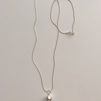 (모앳/목걸이) point ball necklace (silver925) 실버925은목걸이 포인트 드롭 실버볼네크리스