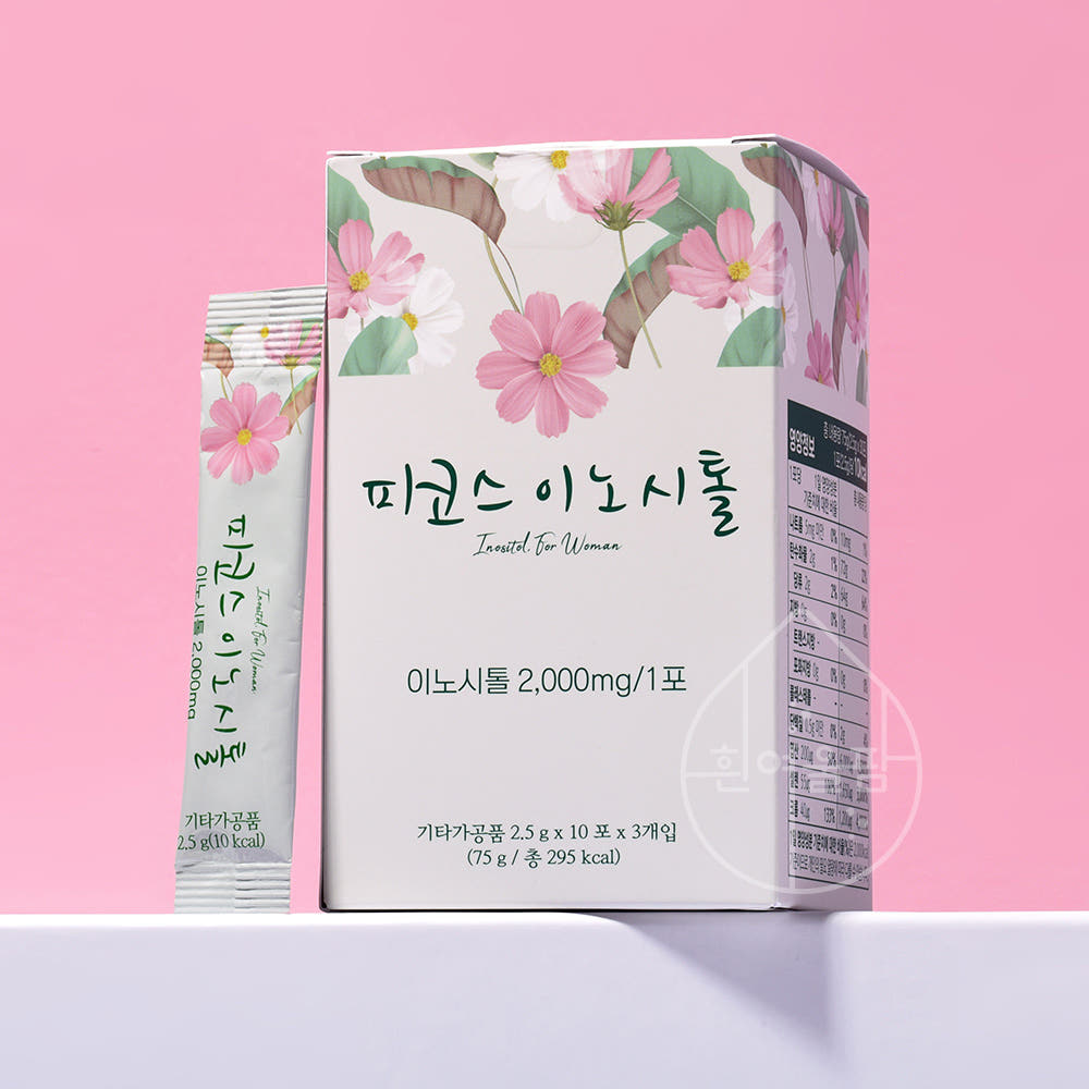 피코스 이노시톨 100% 미오<b>이노시톨 2000</b>mg 임신준비 엽산 함유 생리전증후군 영양제