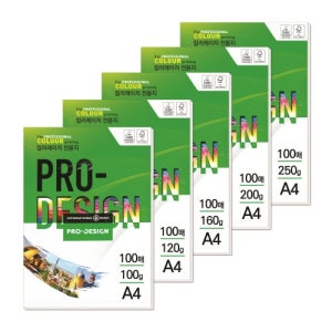 칼라레이저 전용지(Pro Design/250g/A4/100매)-박스(10개입) 3%할인