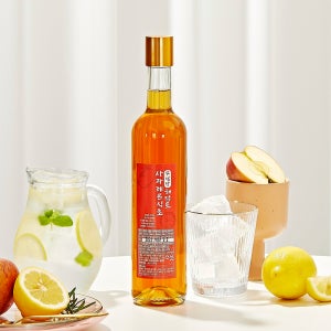 3년숙성 애사비 무설탕 사과 레몬 껍질100% 초모 천연 해람토수제 프리미엄500ml