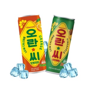 오란씨 파인애플 오렌지 250ml 30캔 15캔씩 캔음료 음료수