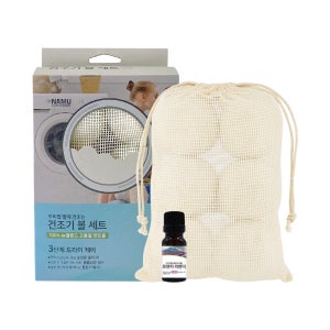 화이트 건조기볼6P+프렌치라벤더 패브릭 오일 건조기 양모 드라이 울 세탁