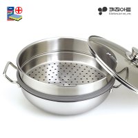 국산 통3중 스텐 304 인덕션 찜기 찜냄비 찜솥 찜통 일품 24cm