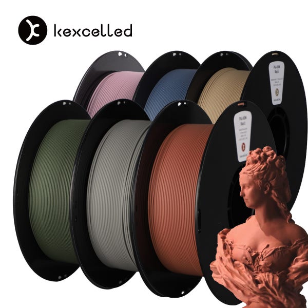 켁셀드 무광 PLA 필라멘트 54색 매트 뱀부랩 호환 3D프린터 Filament 1kg