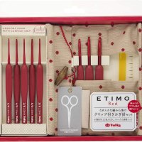 튤립 ETIMO Rose 에띠모 로즈 레드 모사용 뜨개질 코바늘 세트 TED-001