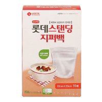 롯데 스탠딩 지퍼백 10 매입 국물용 보관백 국지퍼백 세우는