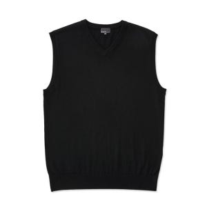 [BLACK LABEL] 블랙 베이직핏 워셔블 브이넥 베스트 SKVVZ91