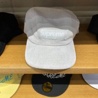 슈프림 스웨이드 캠프캡 화이트 Supreme Suede Camp Cap SS23