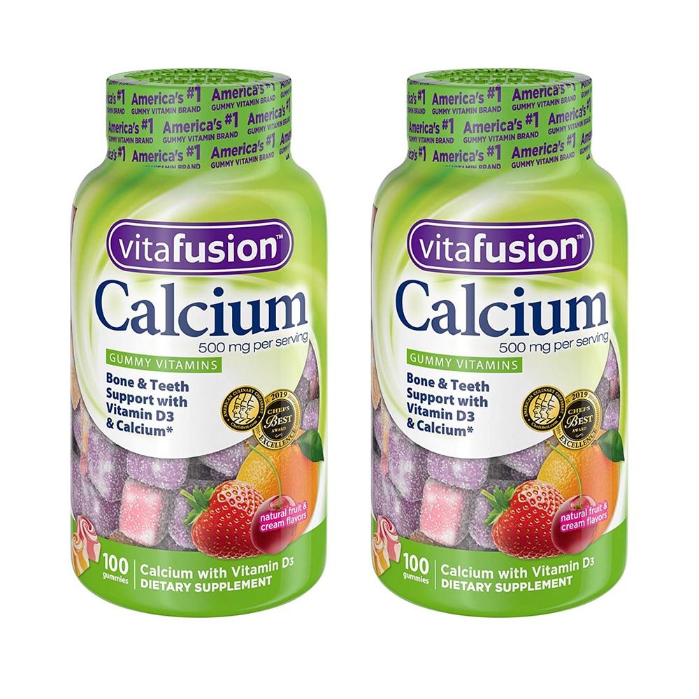 <b>비타</b>퓨전 <b>칼슘</b> 500mg 구미 100정 2팩 Vitafusion Calcium