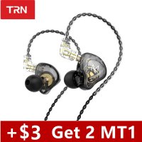 TRN MT1 인이어 이어폰 다이나믹 DJ 모니터 IEM 이어버드 HIFI 스포츠 소음 차단