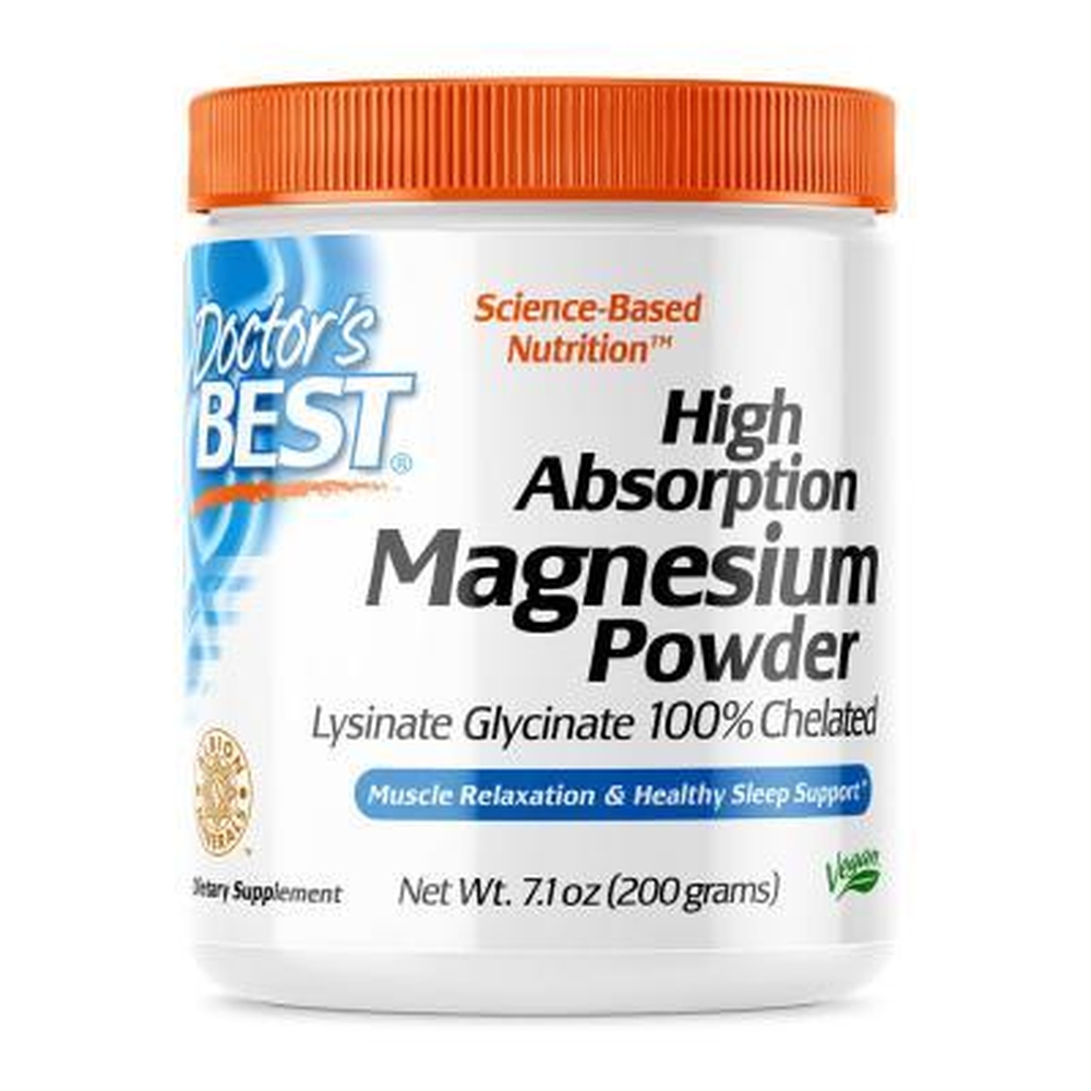[Doctor’s Best 닥터스 베스트] 고흡수 마그네슘 파우더, 200 g, High Absorption Magnesium Powder