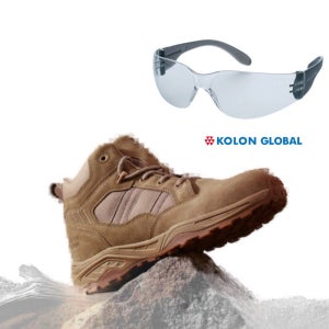 KE101보안경 및 코오롱 KS-614 세이프티 안전화, 튼튼한 찢어지지않은 항상깨끗한