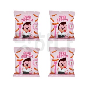 잔망루피 로제맛 떡볶이 스낵 80g 4개 띠부실과자 간식거리
