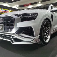 Suitable For Audi Q8 Modified And Upgraded RSQ8 ROWEN Carbon Fiber Wrapped Front Lip Rear Side Ski