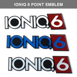 아이오닉6(IONIQ 6) 포인트 엠블렘(트렁크 휀다 본넷 엠블럼)--튜닝용품,드레스업,몰딩,자동차용품,차량용품,인테리어용품