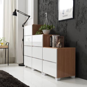 빌트라인 엘라 서랍장 하이그로시 원룸 틈새 와이드 LPM