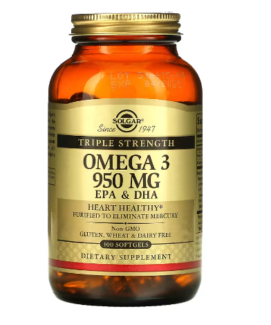 미국 솔가 <b>오메가3 950mg</b> 100소프트젤 트리플 스트렝스 EPA DHA [품질보증]