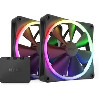 NZXT F140 RGB 팬 트윈팩 컨트롤러 포함 140mm 블랙