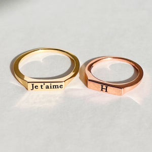 14k 18k 우정링 종로 이니셜 각인 금 반지