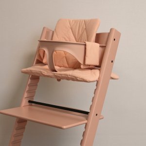 minibow 미니보우 하이체어 쿠션 - 피치 스토케 트립트랩 쿠션 이유식 의자 쿠션